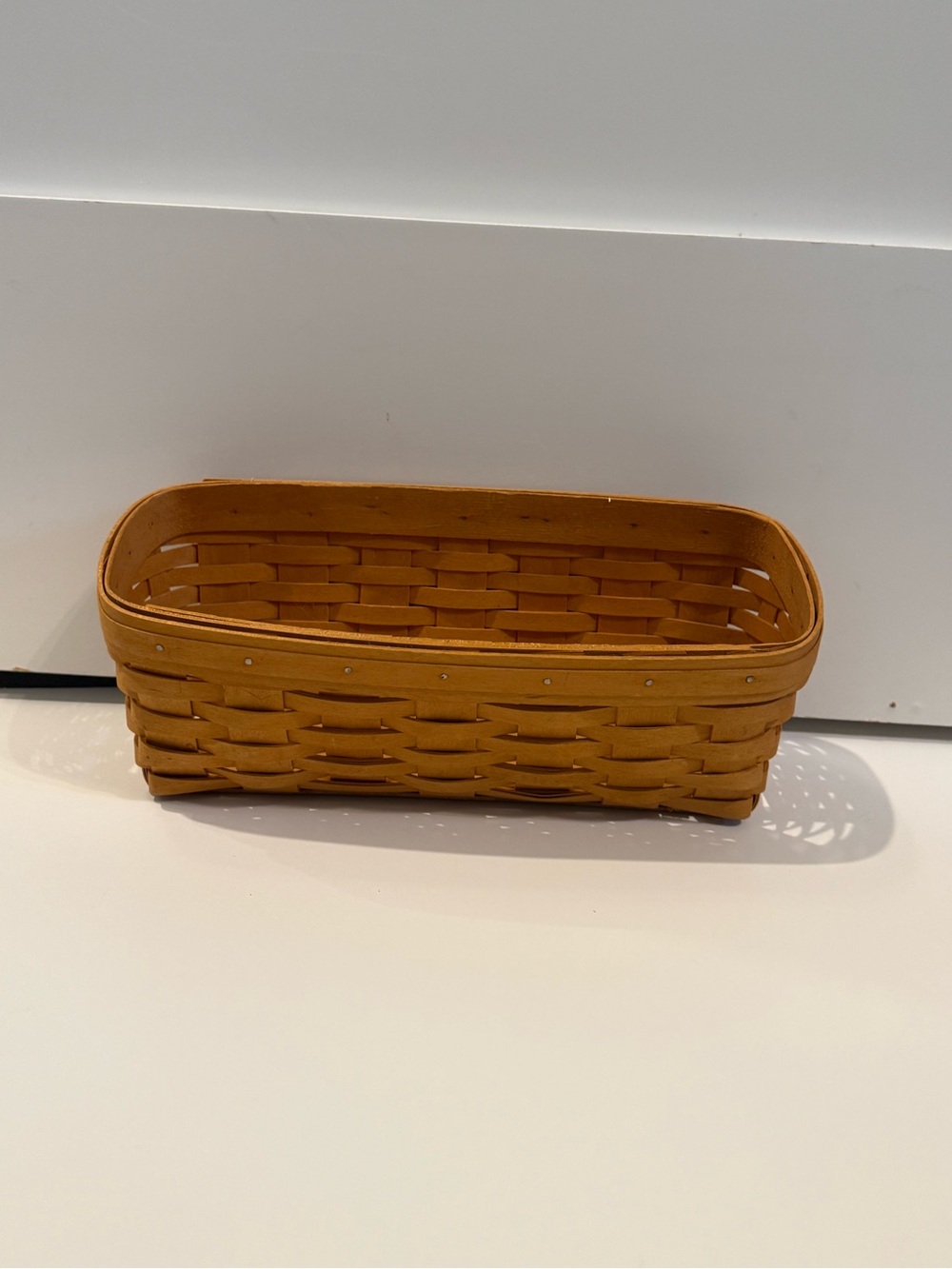 Longaberger Golden Brown Woven Oval-Rectangular Basket